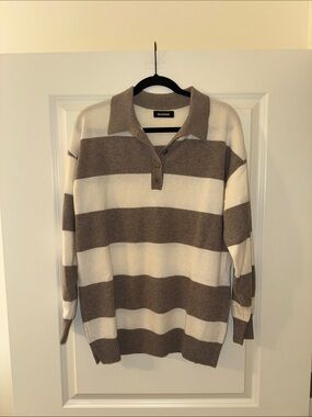 Naadam Recycled Cashmere Oversized Rugby Polo